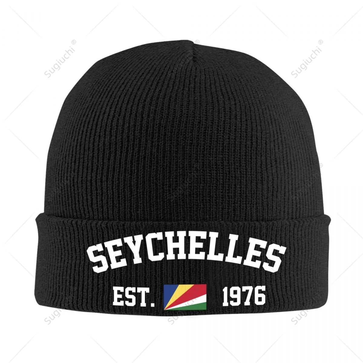 Unisex Seychelles EST.1976 Knitted Hat For Men Women Boys Winter Autumn Beanie Cap Warm Bonnet