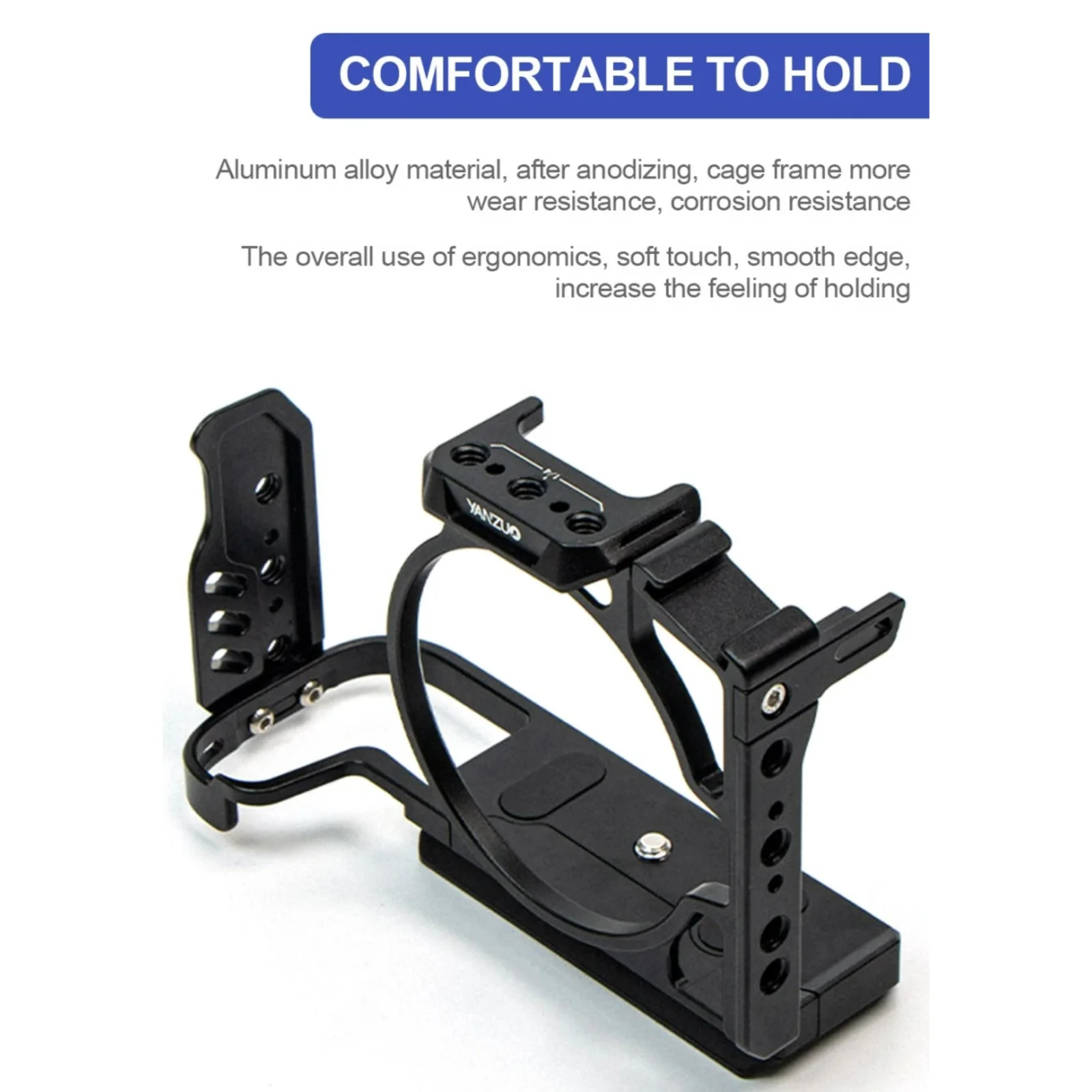 YANZUO Camera Cage Suitable for Canon EOS R8 RP Camera Protection Frame with 1/4 Screw Holes Cold Shoe Cameras Bracket
