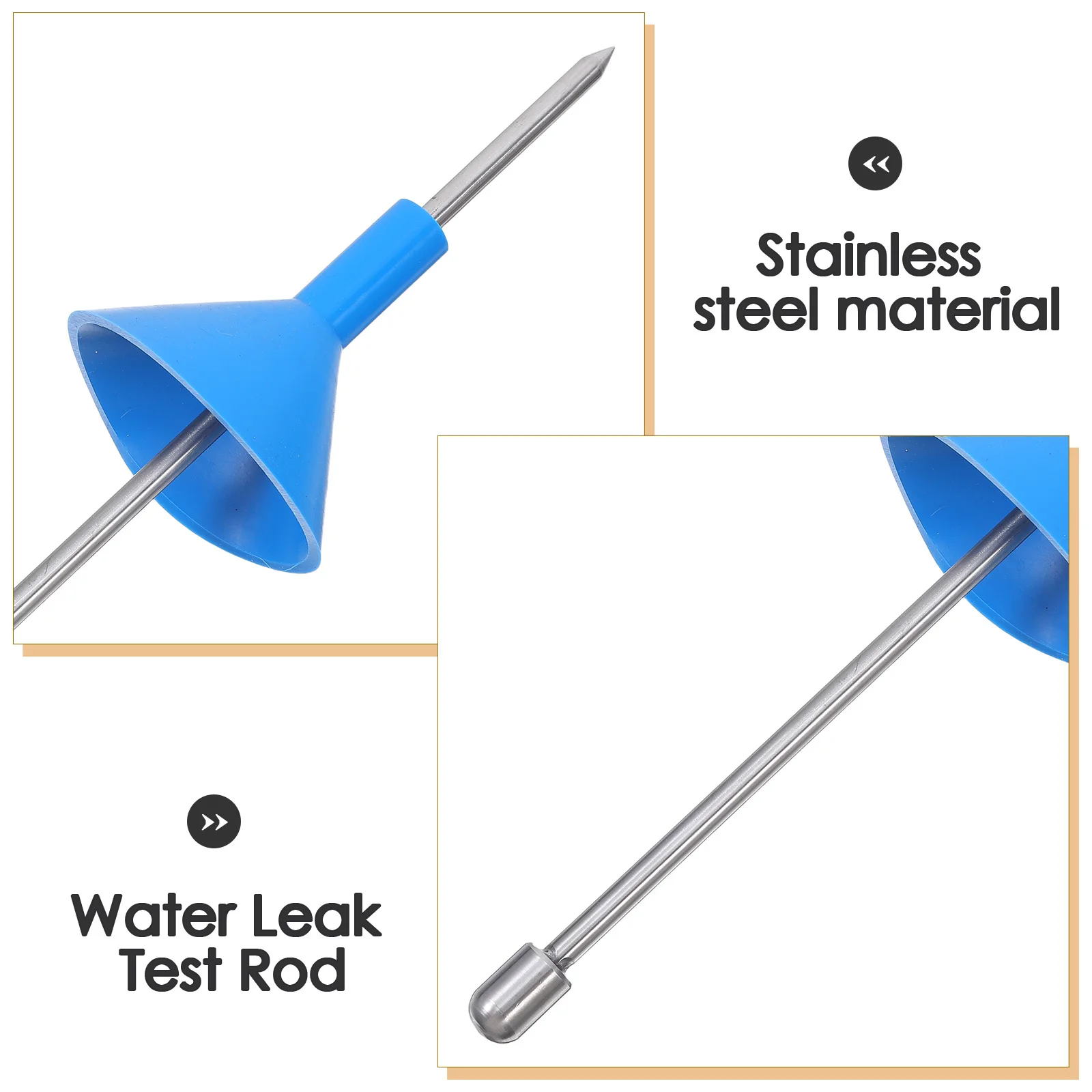 Water Leak Detection Rod 10.4 Stainless Steel Underground Pipe Leak Listening Stick Pipe Testing Tool Hose Testing Device