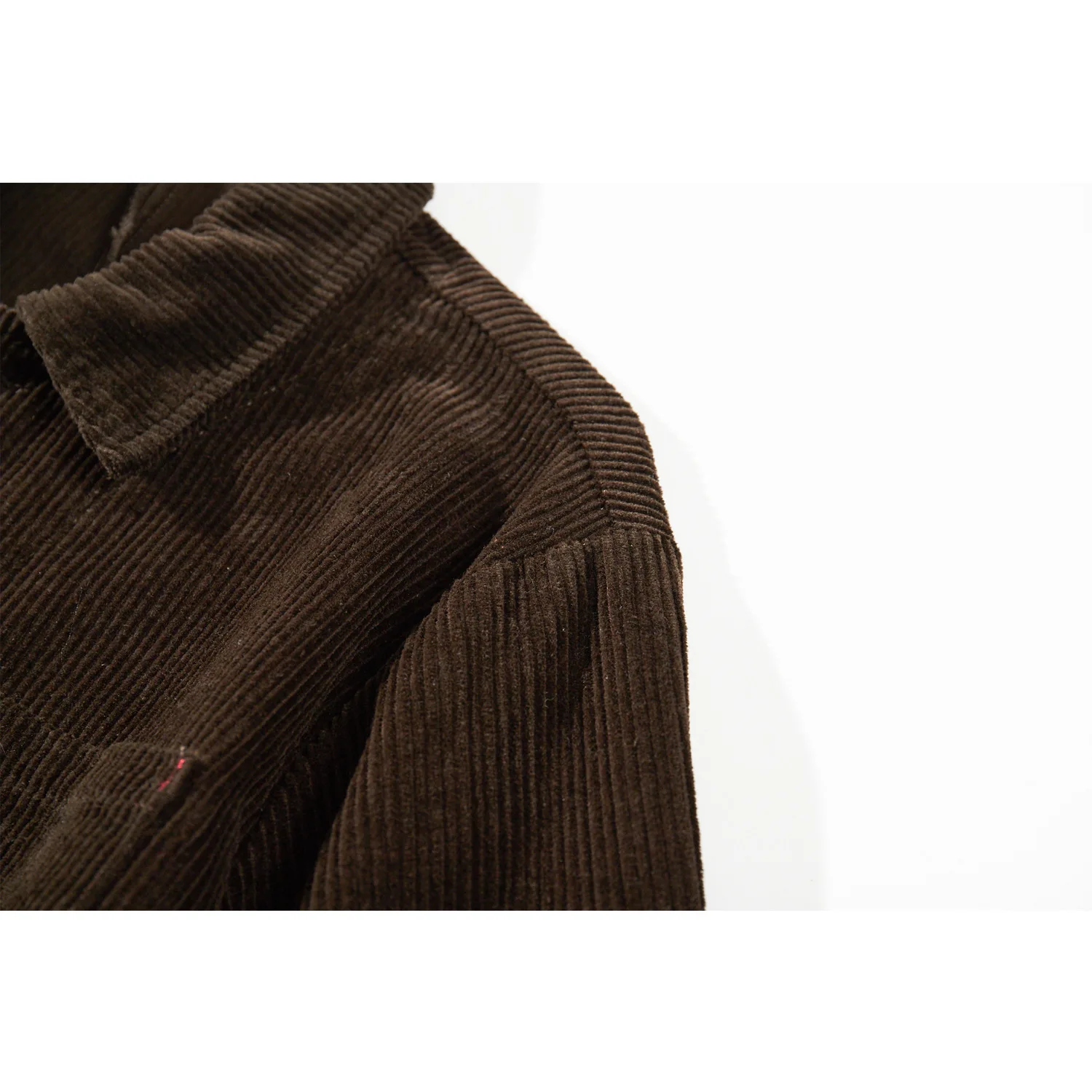 Französisch Retro Werkzeug Jacke Männer Schwere Cord Vintage Revers Multi Taschen Workwear Jacke Winter Feste Beiläufige Strickjacke Mantel Top – Detail 7