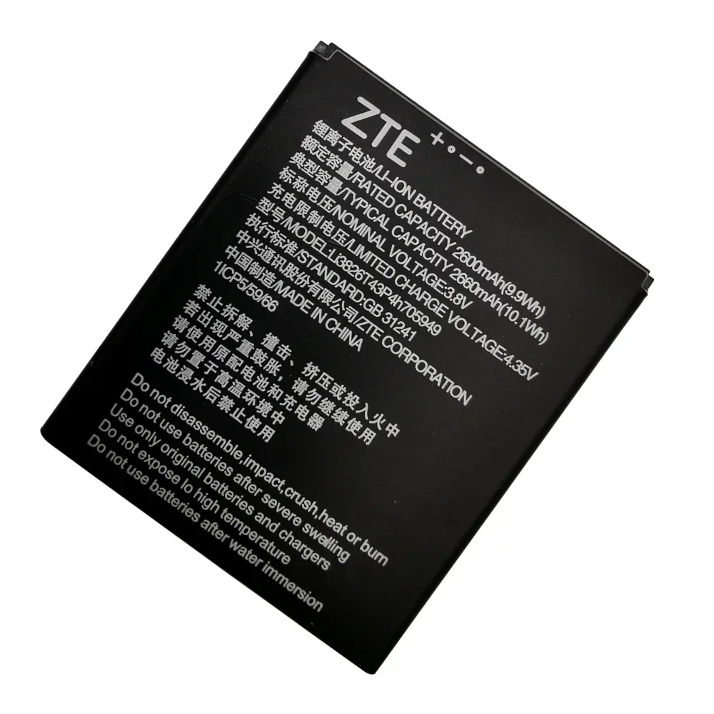 New Original 2660mAh Li3826T43P4h705949 Battery For ZTE Blade A5 2019 A3 2020 A530 A606 BA530 BA606 Mobile Phone Batteries