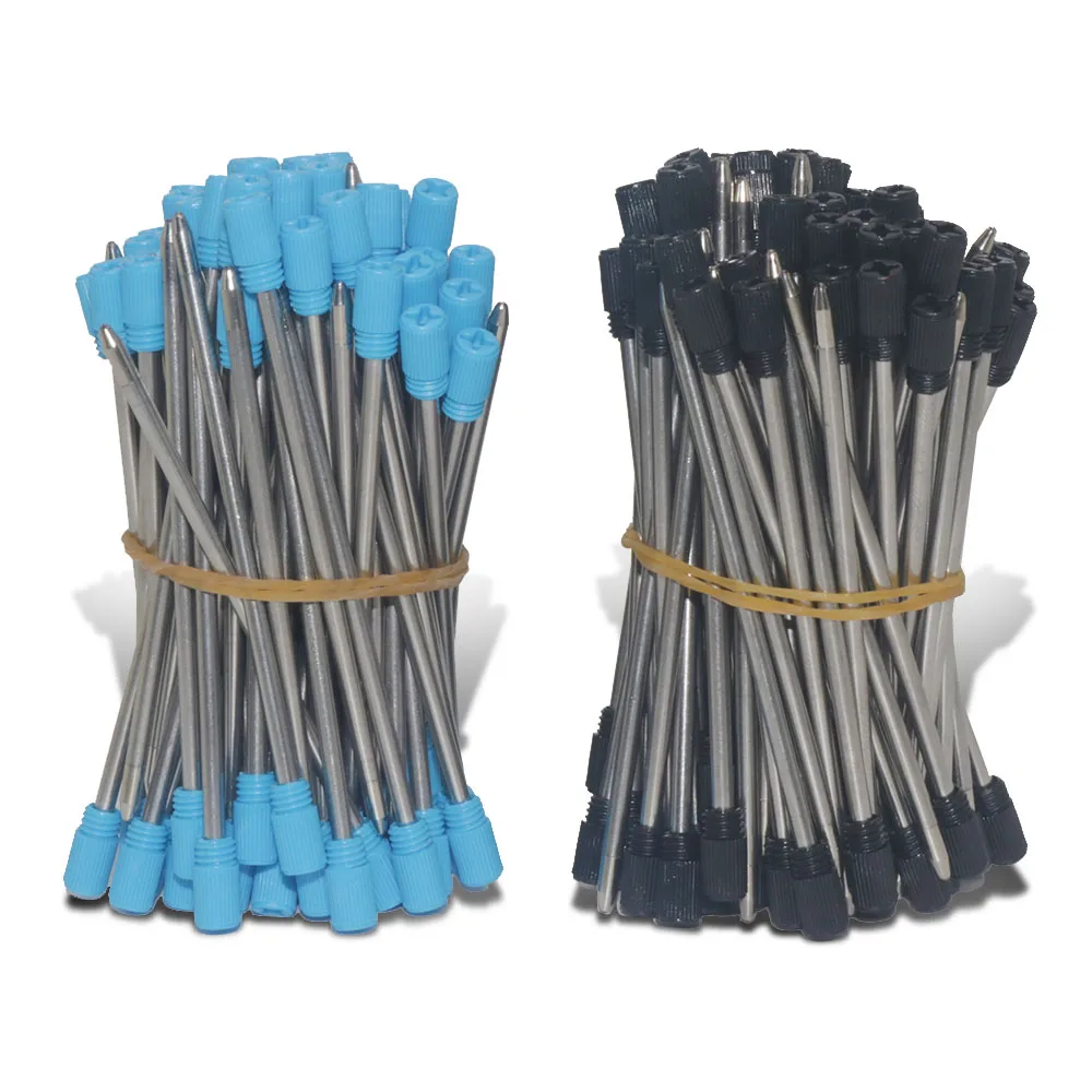 100 Pcs Metal Refill 0.7mm Ballpoint Pen Refill Metal Length 70mm With The Use Of Capacitance Pen Blue And Black Optional