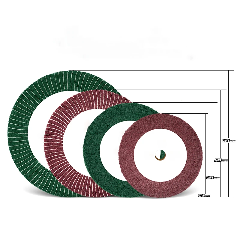 

diameter 4 "/5"/6 "/8"/10 "/12"，thickness 1 inch, aperture 20mm 1Pcs non-woven scrubbing pad,polishing wheel, nylon fiber disc