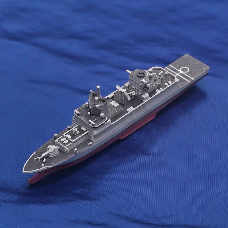 1/2000 Scale Miniature Navy F125 Frigate Length 7.5cm PLA Warship Waterline/Full-hull Type for Diorama Scene DIY Hobbyist