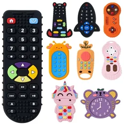 1Pc Baby Silicone Teether Toys Remote Control Shape Dental Gel Rodent Gum Pain Relief Kids Sensory Educational Teething Toy