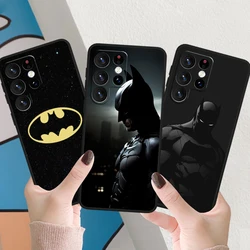 Fajny B-Batman bohater dla Samsung Galaxy S24 S23 S22 S21 S20 FE S10e S10 S9 Ultra Plus miękki TPU czarny futerał na telefon