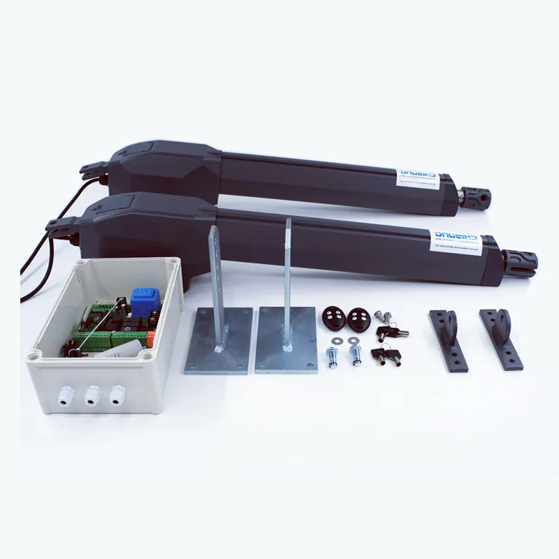 Automatic Swing Gate Opener AC Motor With Limit Switch Waterproof Antifreeze Remote 500KG With Camera
