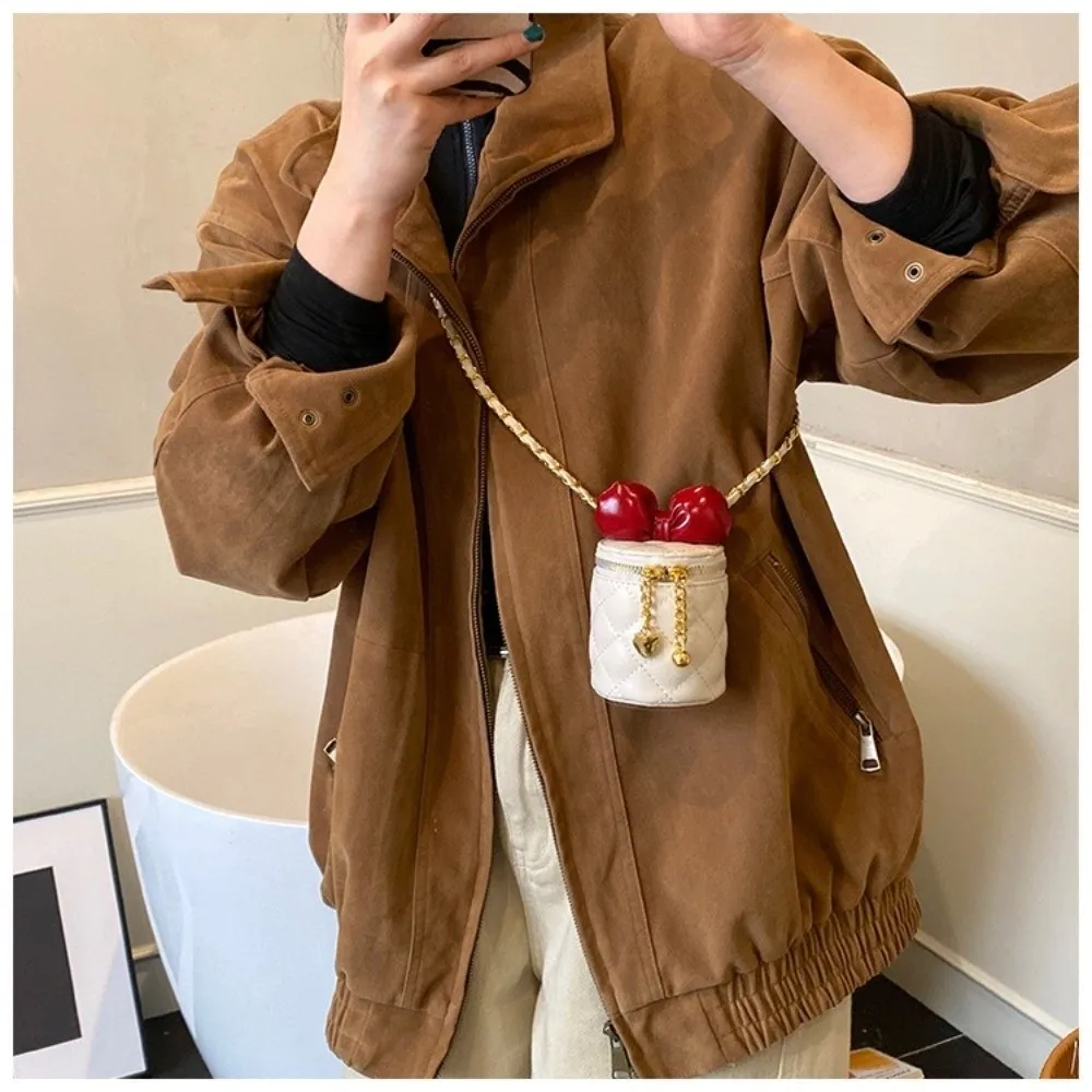 

Fashion Checkered Crossbody Bag PU Leather Sweet Bow Shoulder Bag Chain Strap Mini Handbag Women