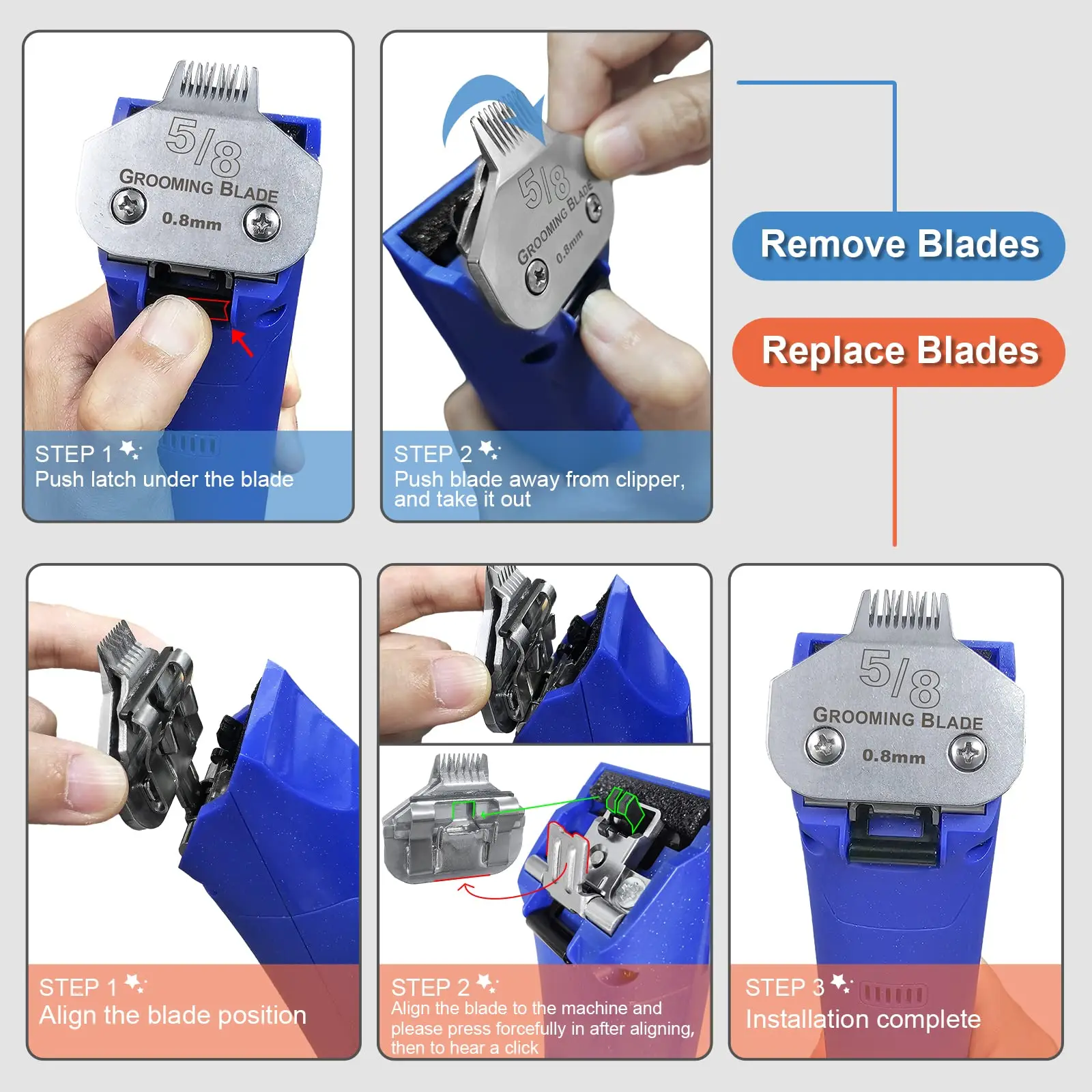 Рисунок 6 - Съемное лезвие для машинки для стрижки собак 5/8