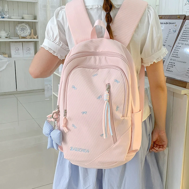 

Korean Ins Style Backpack for Girls, Large Capacity Cute School Bag for Primary Middle High School Students