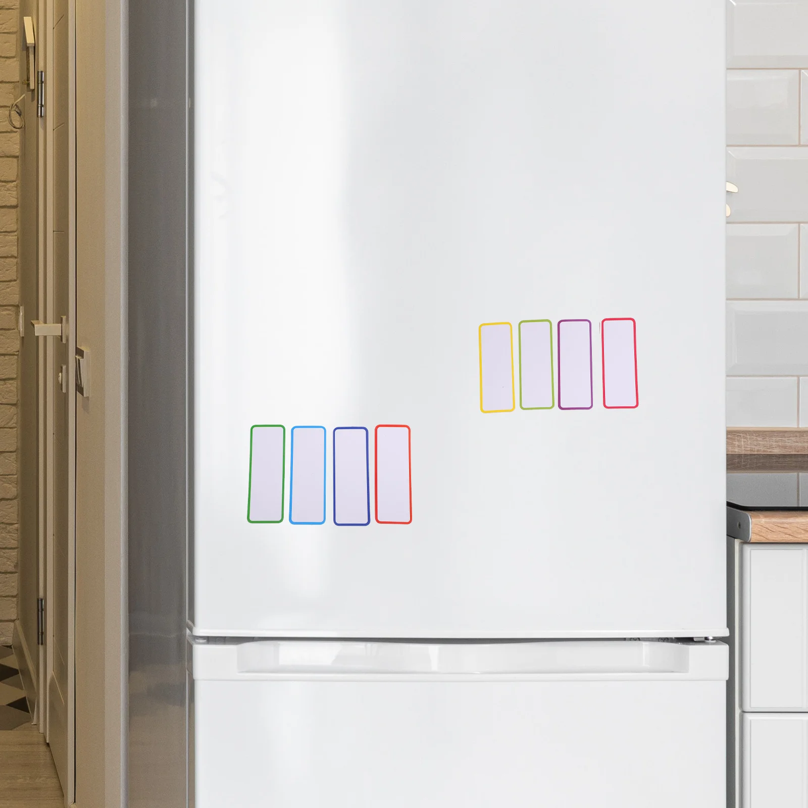 

54 Pcs Labels for Whiteboard Fridge Dry Erase Rewritable Magnetic Labels For Dry Erase Board Copper Plated Paper Magnet Stickers