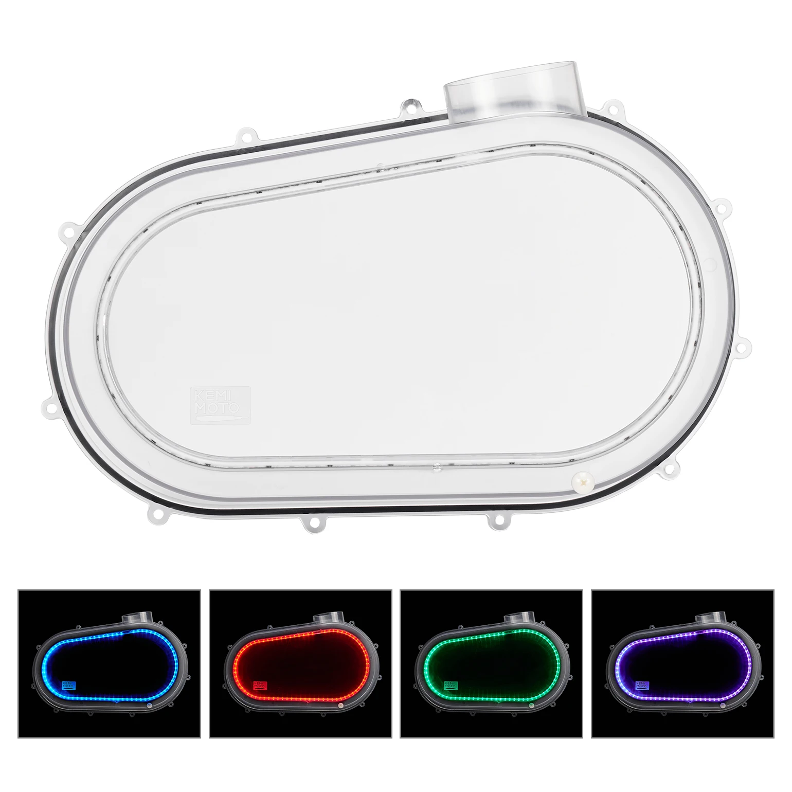 

RGB LED Light Bar ABS Clear CVT Cover Outer Clutch Cover APP Control Compatible with Can Am Maverick X3 and Max 2017+ 420212505