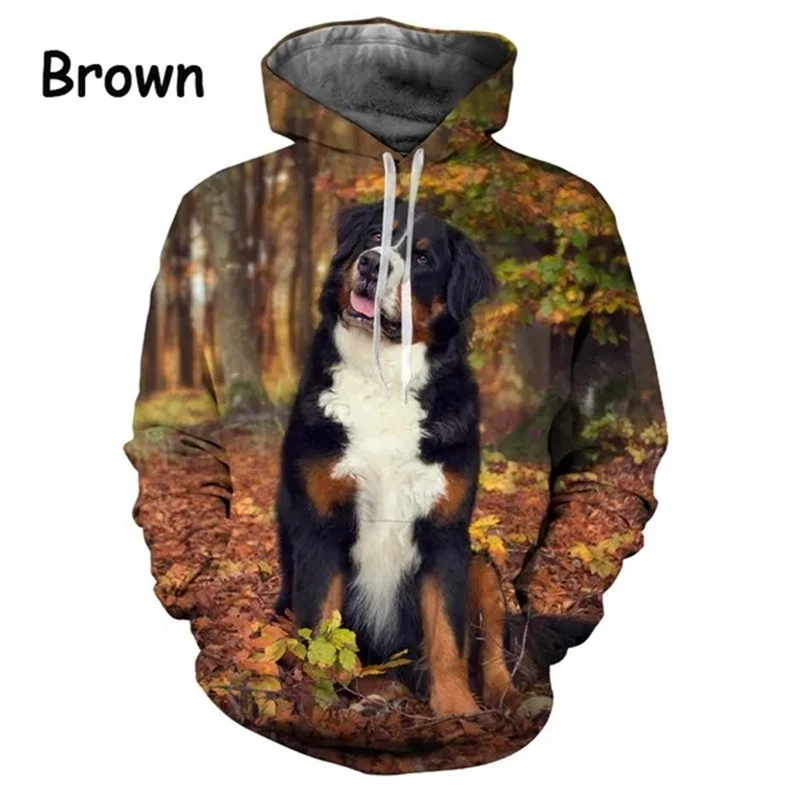 Funny Cute Bernese Mountain Dog 3d Print Hoodies Spring Autumn Fashion Casual Long Sleeve Animel Hoodies For Men Women Chilren