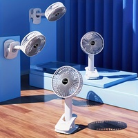 Home Electric Clip Fan Portable Cordless 1200mah Desktop Wall Fan Ventilator Handheld Personal Fan