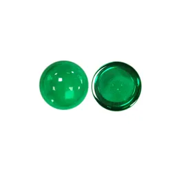Emerald Round Cabochon Smooth Polished Surface Round Rich Green Emerald Cabochon Flat Back Multiple Sizes to Choose