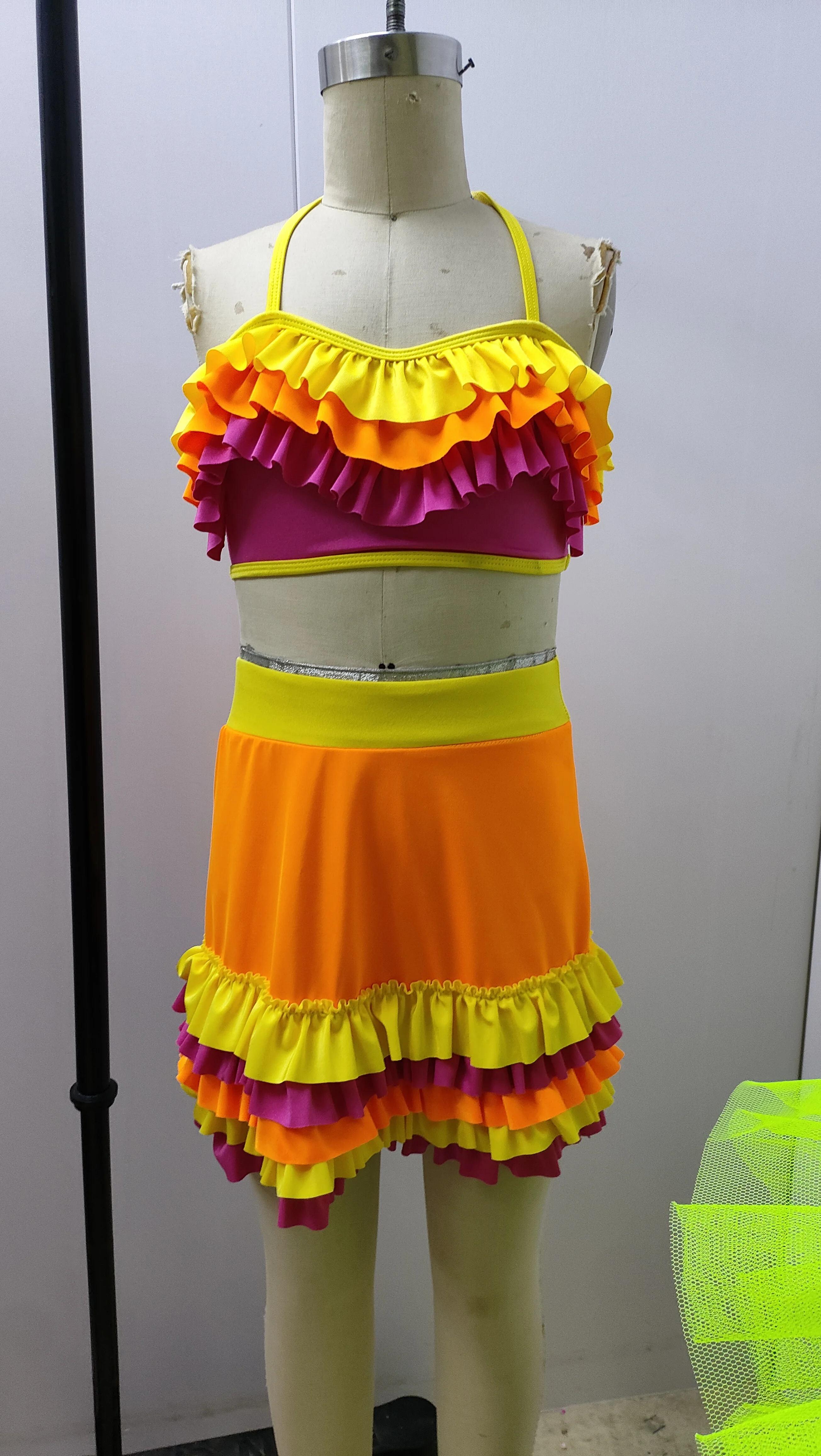

Professional jazz dance costume performance costume Lodysuit Latin costume multi-color customization