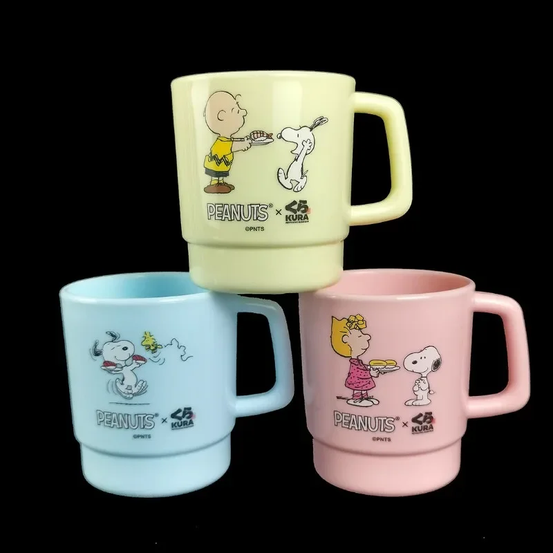 Cute Snoopy men and women's new fun and creative cartoon pattern multi-functional thickened and fall-resistant cup with handle