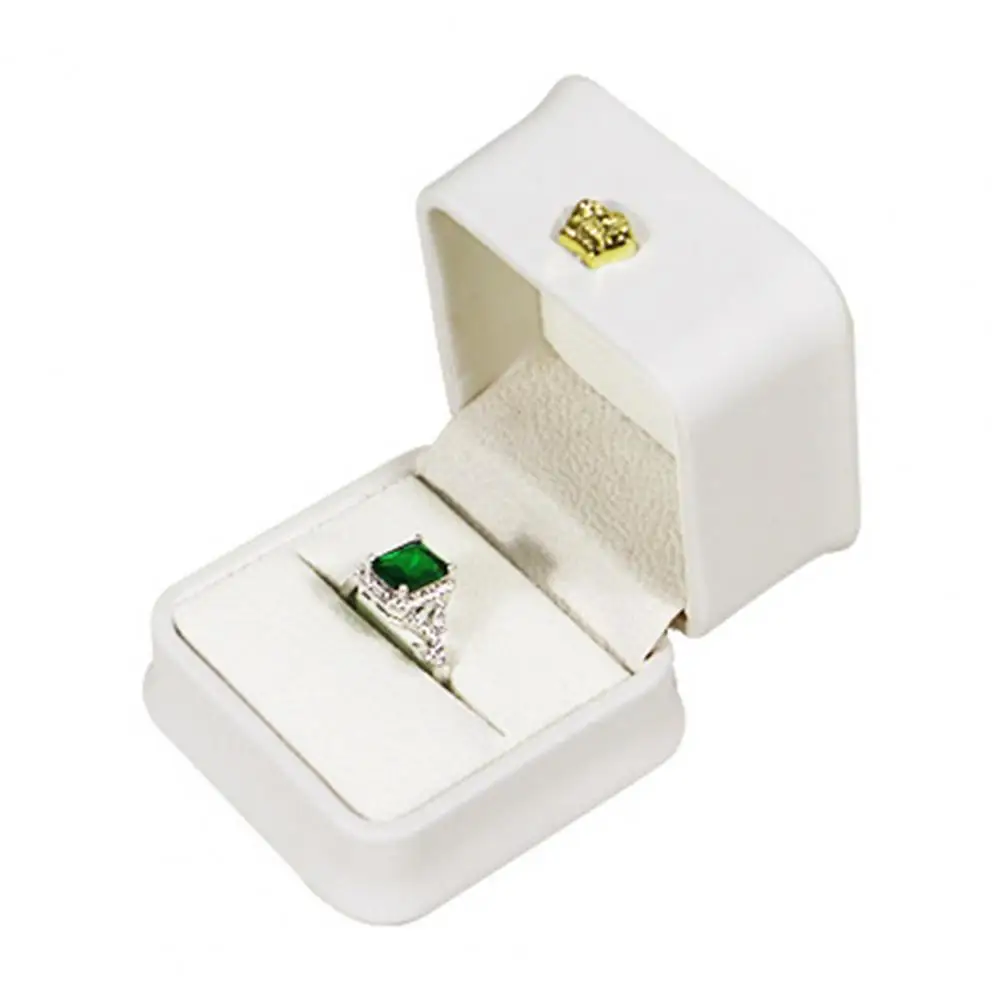 Travel-friendly Ring Box Compact Jewelry Ring Box Portable Velvet-lined Earring Case Scratch-proof Soft Jewelry for Travel