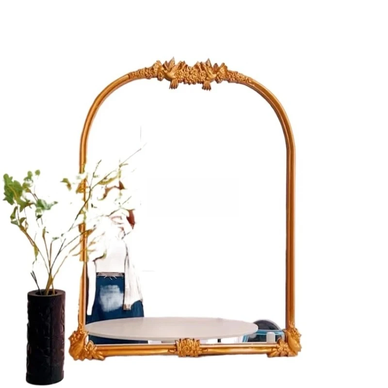 lt Retro Makeup Mirror Bathroom Bathroom Washing Table Mirror Smart Dressing Decoration