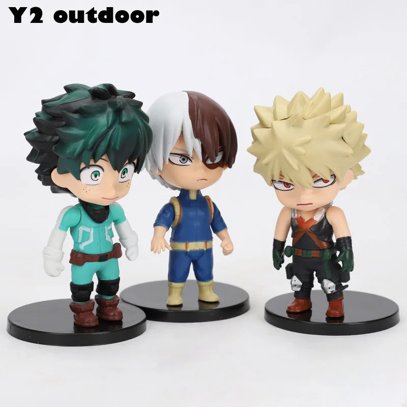 Figura de acción de My Hero Academia, juguete de PVC de 10CM, Midoriya, Izuku, Bakugou, Katsuki, Todoroki, Shouto, No Hero Boku