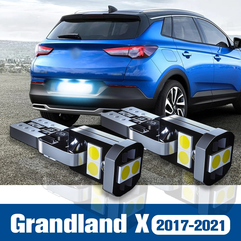 

2pcs LED License Plate Light Lamp Accessories Canbus For Opel Grandland X 2017 2018 2019 2020 2021