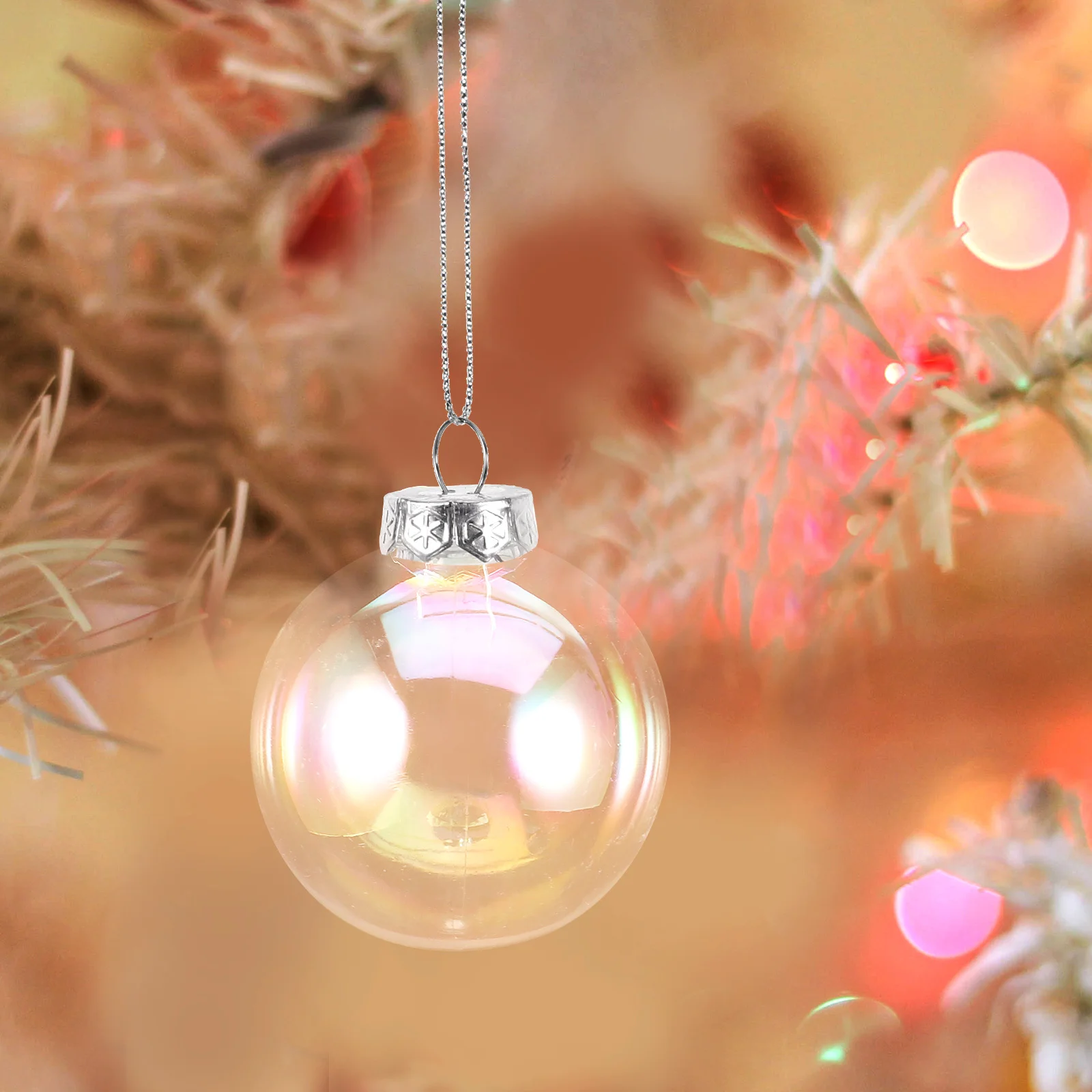 

6pcs Christmas Ball Ornaments 8Cm Xmas Tree Hanging Decor Plastic Festive Holiday Decoration For Party Diy Home