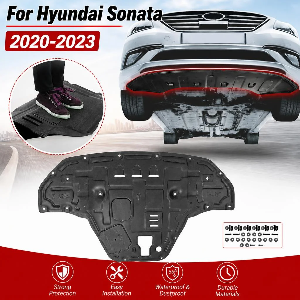 For Hyundai Sonata 2020 2021 2022 2023 Car Under Engine Splash Shield Guard Plate Front Engine Mud Guard Cover Auto Accessories