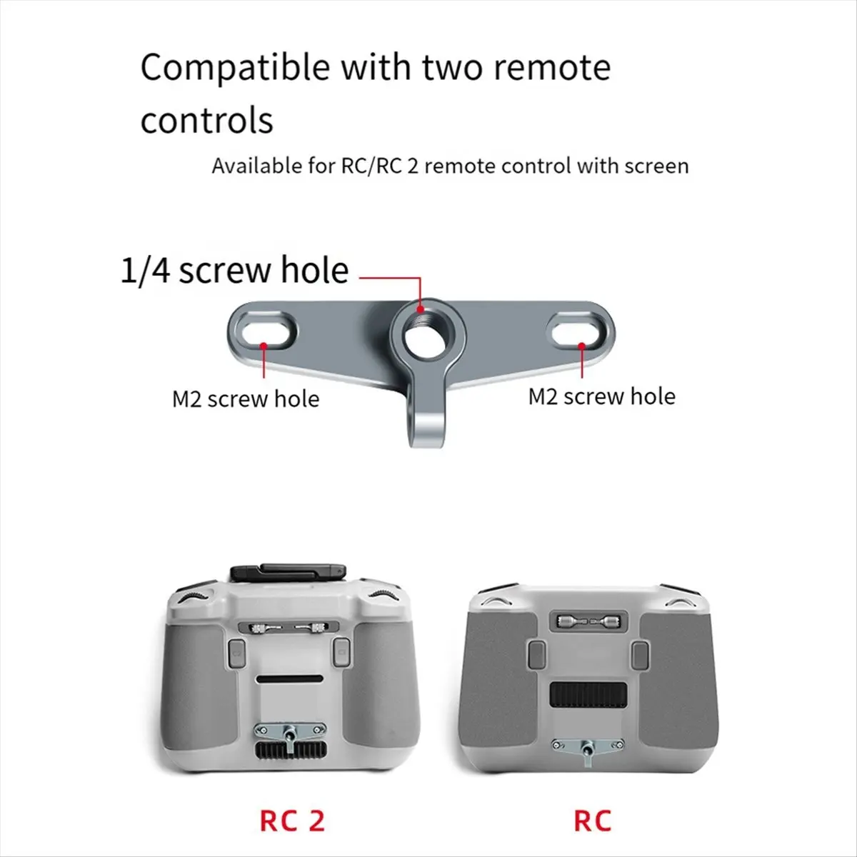 A40I For /RC Remote Control with Screen Mount Board Metal Hook Holder Buckle Bracket Drone Accessories
