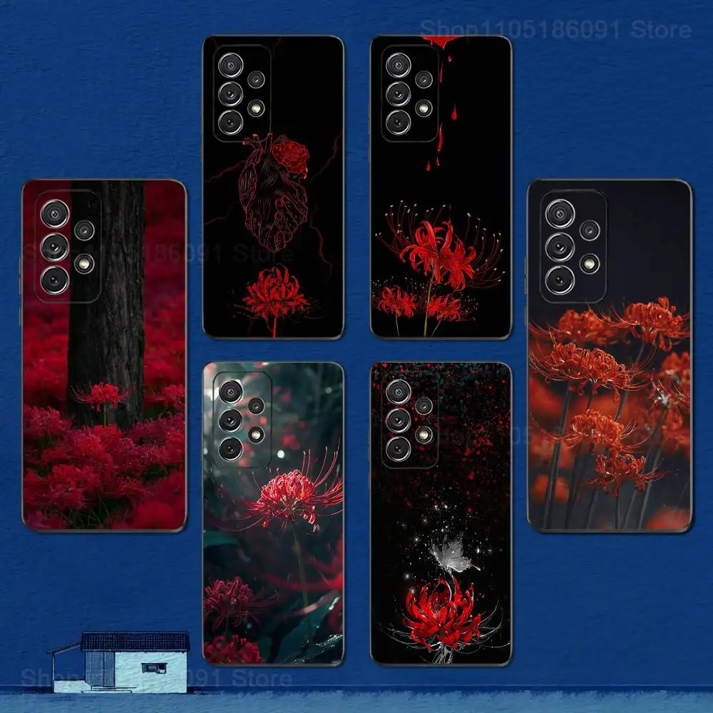

Flower OF Death Phone Case For Samsung S9,S10,S20,S10,S21,S25,S24,S23,Ultra,FE,Plus,Lite,Soft Silicone Black Cover