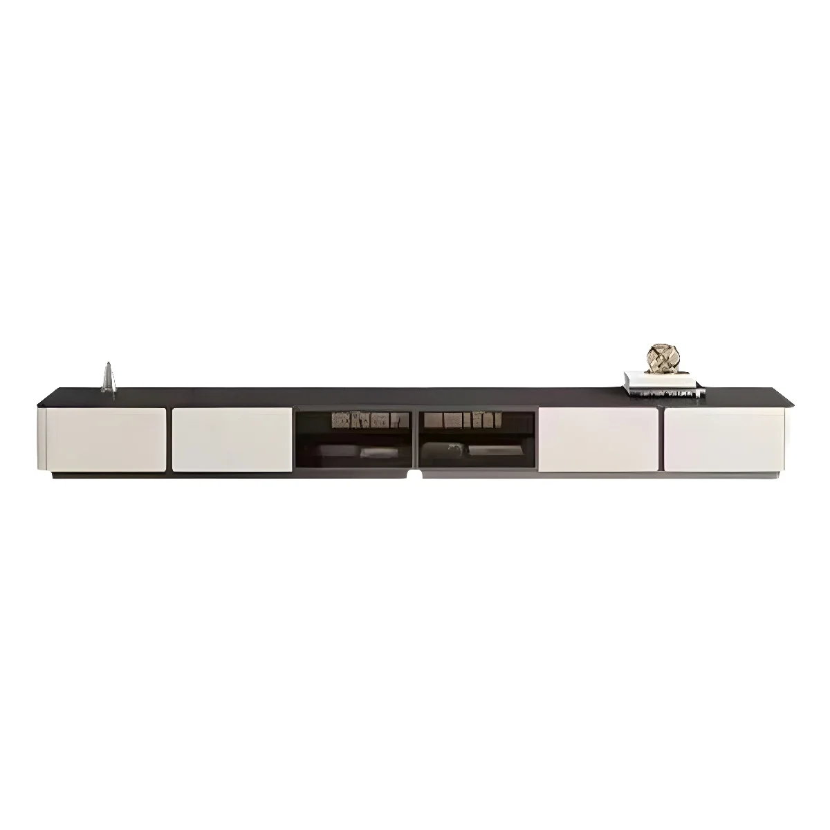 

Italian minimalist saddle leather rock slab TV cabinet coffee table combination modern simple home living room