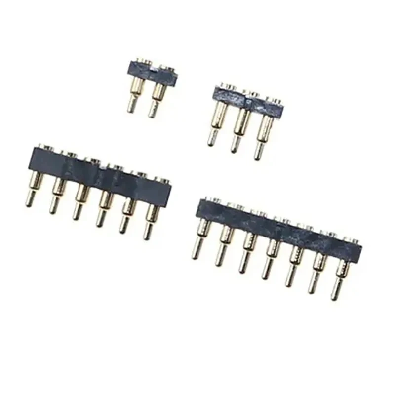 YUXI 2 Stück SMT Pogo-Pin 2 3 4 5 6 7 8 9 15-polig Federkontakt-Testprobe Ladeanschluss Abstand 2,54mm – Detail 4