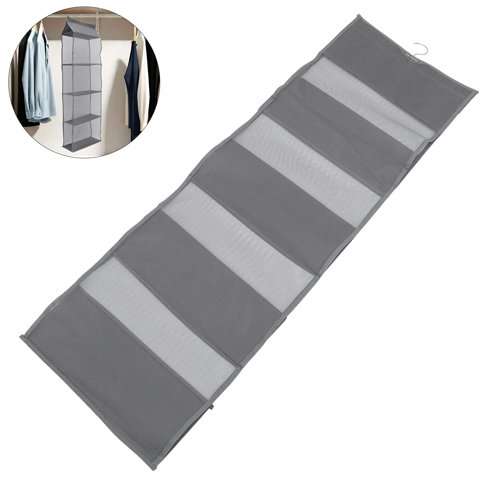 

Four-Layer Hanging Closet Organizer Mesh Nonwoven Storage Pouch Wardrobe Bag Bedroom Hanging Shelf Dustproof