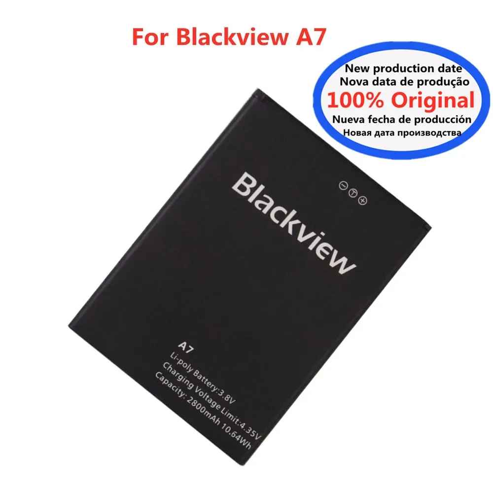 

Оригинальный аккумулятор 100% мАч для Blackview A7, умная аккумуляторная батарея, быстрая доставка