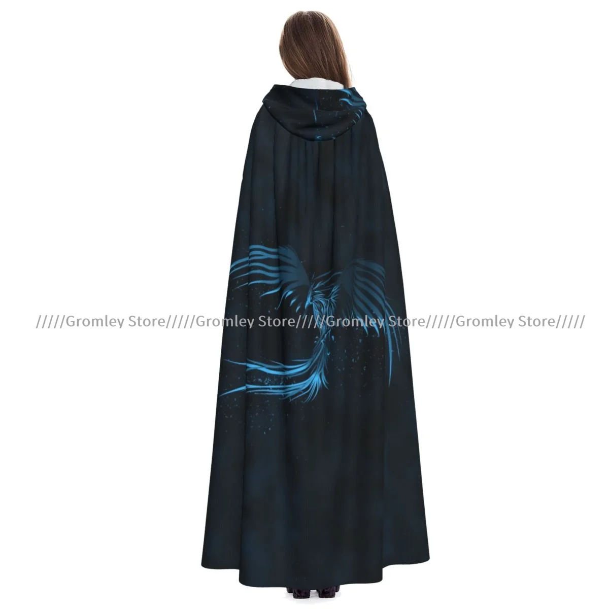 

Синий плащ ведьмы Феникса, костюм для косплея на Хэллоуин, плащ унисекс для взрослых, накидка в стиле ретро