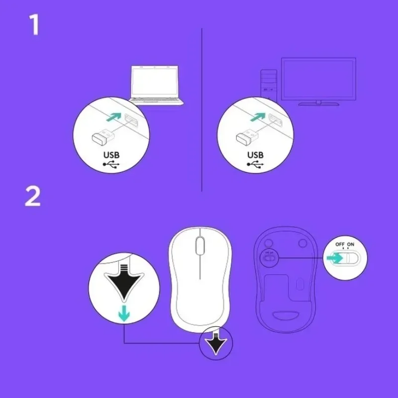 لوجيتك M185 ماوس لاسلكي 2.4 جيجا هرتز USB 1000 ديسيبل متوحد الخواص الفئران USB استقبال كتم الملاحة البصرية الفئران لنظام التشغيل Mac OS كروم نافذة 10/8/7