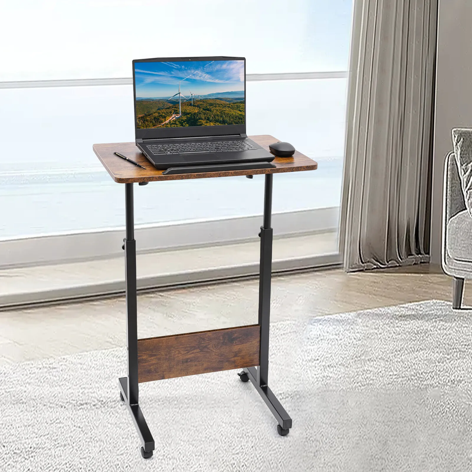 

Adjustable Height Standing Desk Portable Laptop Desk Rolling Computer Stand