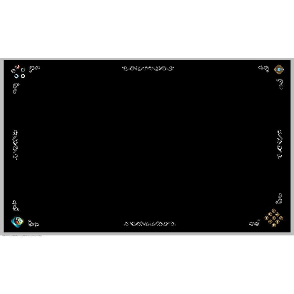 

DIY Playmat Black Custom Print Mousemat, Board Games MTG TCG CCG Cards Playing Card Games Table Pad Tarot MAT