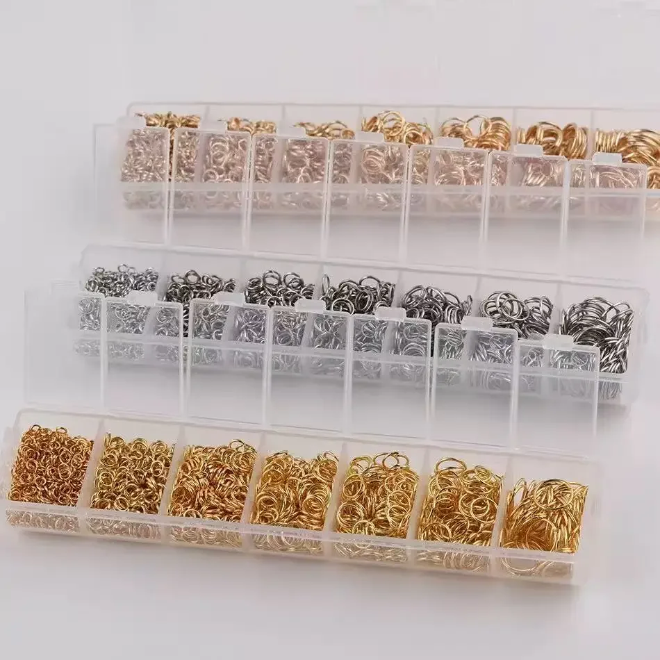 One Set Box 3 4 5 6 7 8 10mm 8 Colors Open Jump Rings Split Rings Link Loop For DIY Jewelry Making Findings Connector