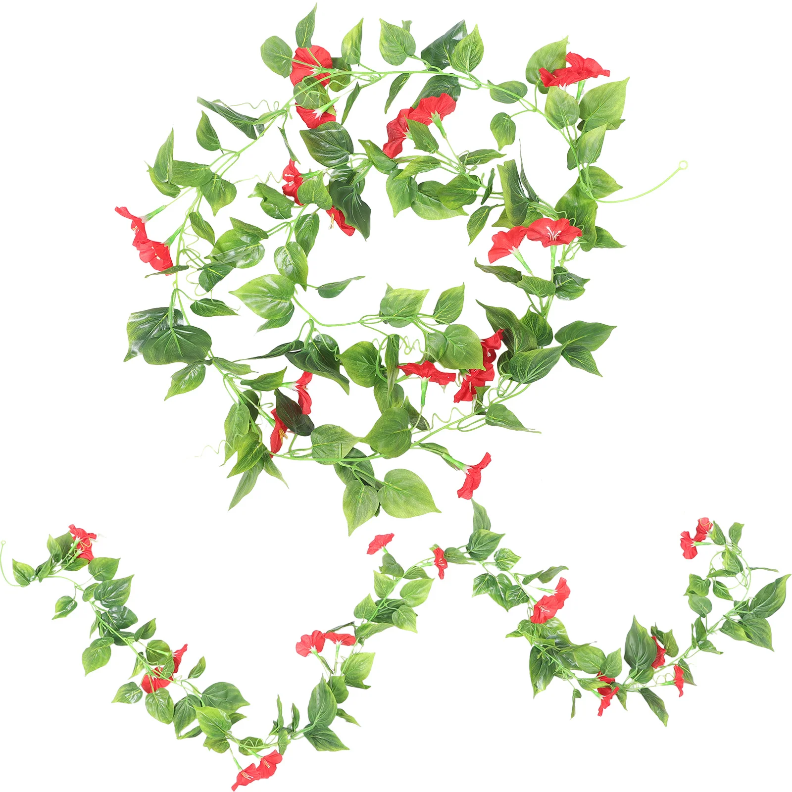 

2pcs Simulated Vine Flowers Artificial Hanging Vines Faux Morning Glory Garland Fresh Vivid Realistic Decor For Wedding Party