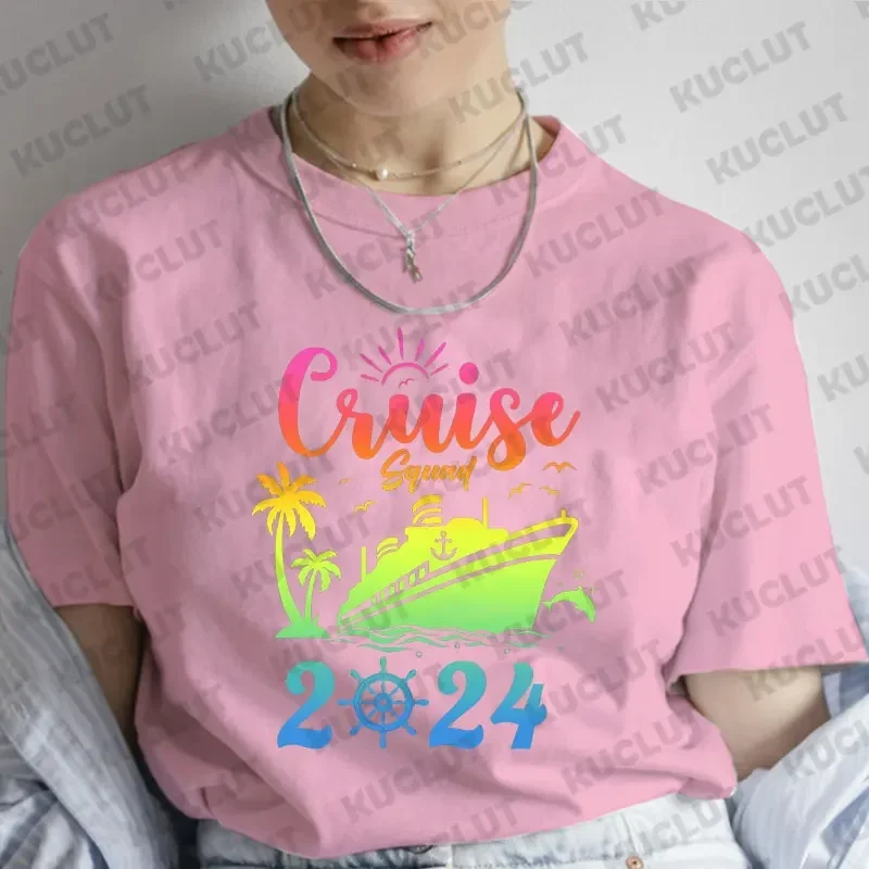 Personalized Colorful Cruise Squad 2024 T-shirts for Men Women Cruise Squad Shirt Birthday Cruise Tshirts Family Matching Tees