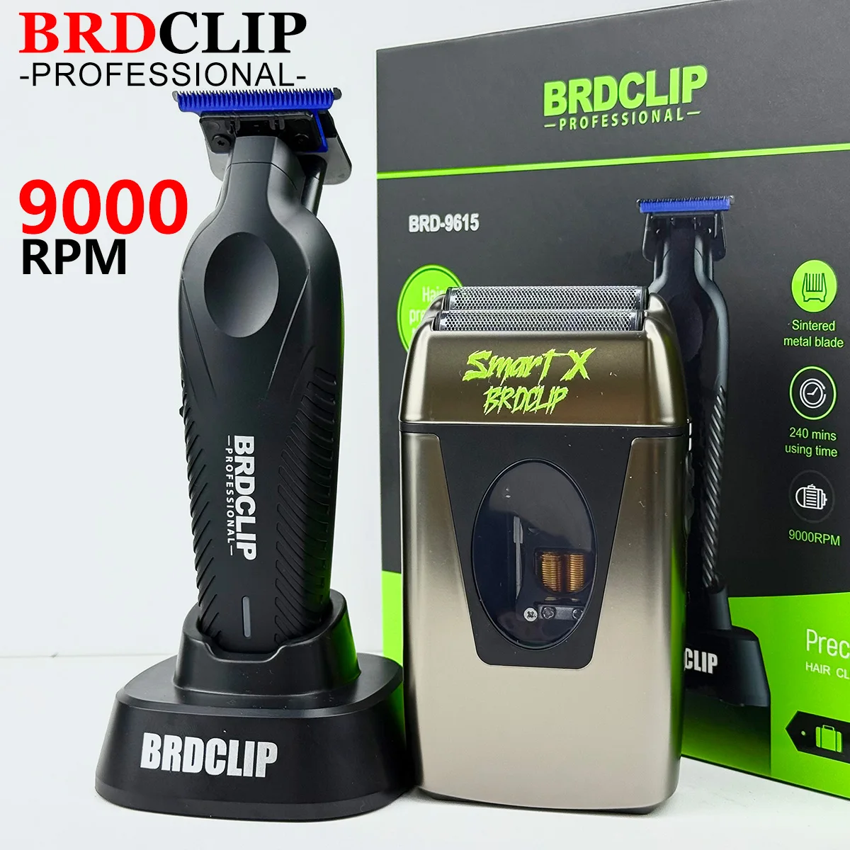 

BRD 9615 BRD 999 Профессиональная электрическая машинка для стрижки волос Триммер для мужчин Электробритва 9000 об/мин Парикмахерский набор Лезвие DLC с основанием