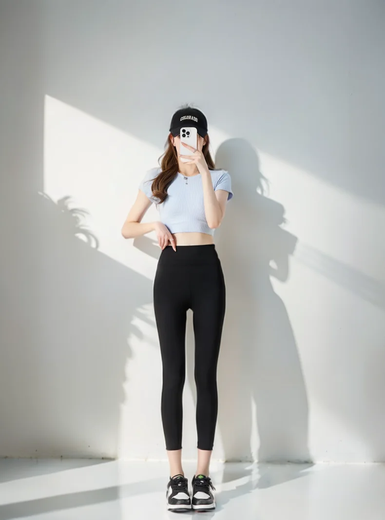 طماق النساء رفع نحيل Leggins الركض سريعة الجافة مايكرو القرن تنفس الموضوع Pantalones الربيع لامعة السيدات بسيطة