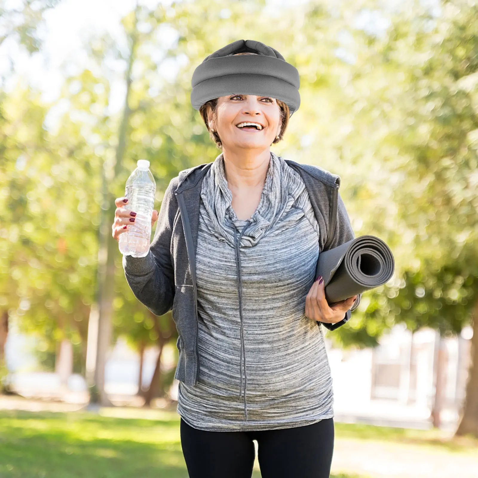 

Anti-Fall Head For Elderly Breathable Cotton Senior Safety Headguard Adjustable Protection Hat For Walking Home