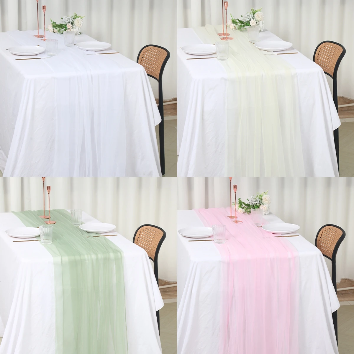 1.6x3m Wedding Arch Drapding Fabric Decoration Tulle Roll Organza Sheer Fabric For Birthday Party Backdrop Wedding Party Decor