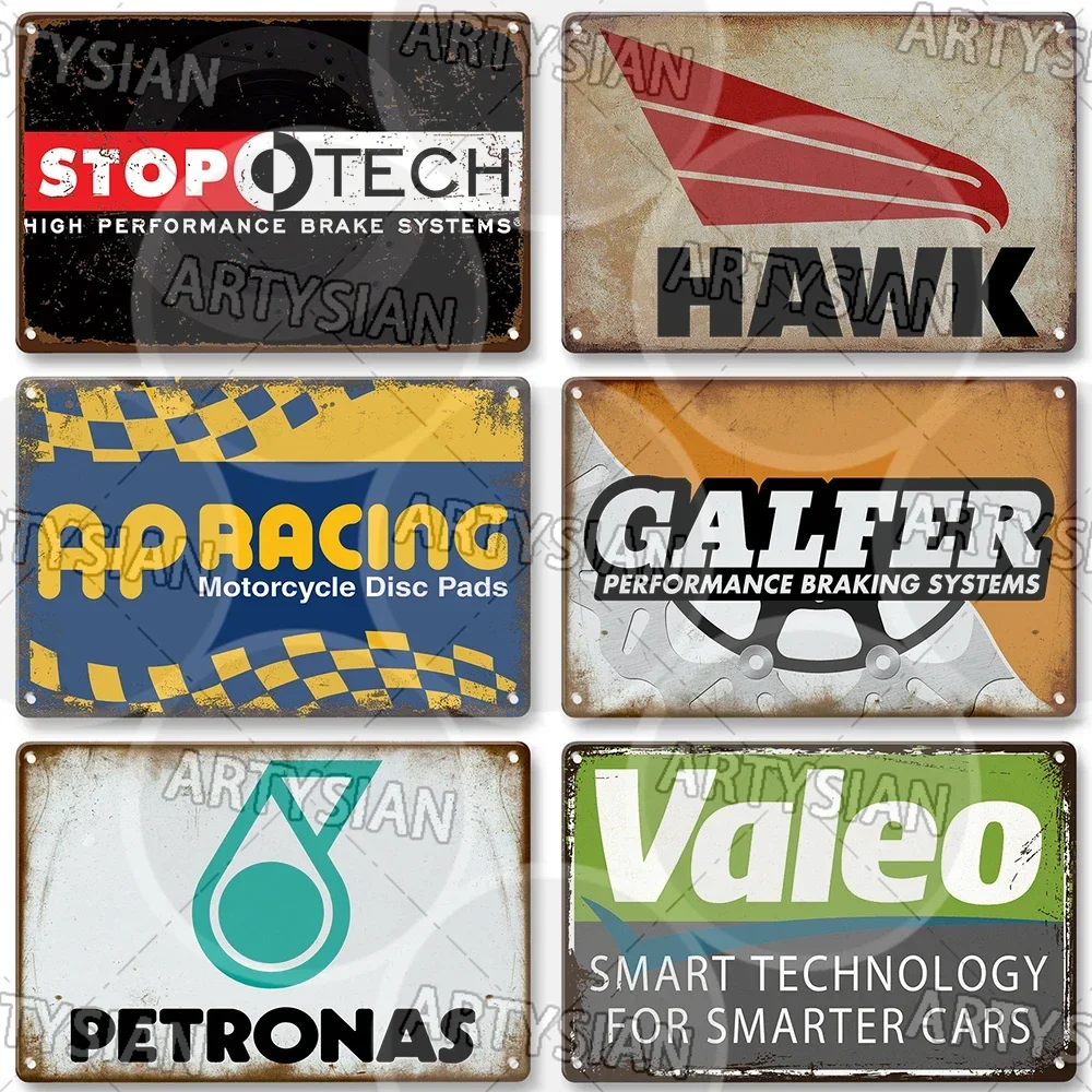 Car Brakes Racing Cars Auto Repair Accessories Decorative Wall Plate Billboard, Retro Iron Plaque Tin Sign,bar Garage Wall Decor
