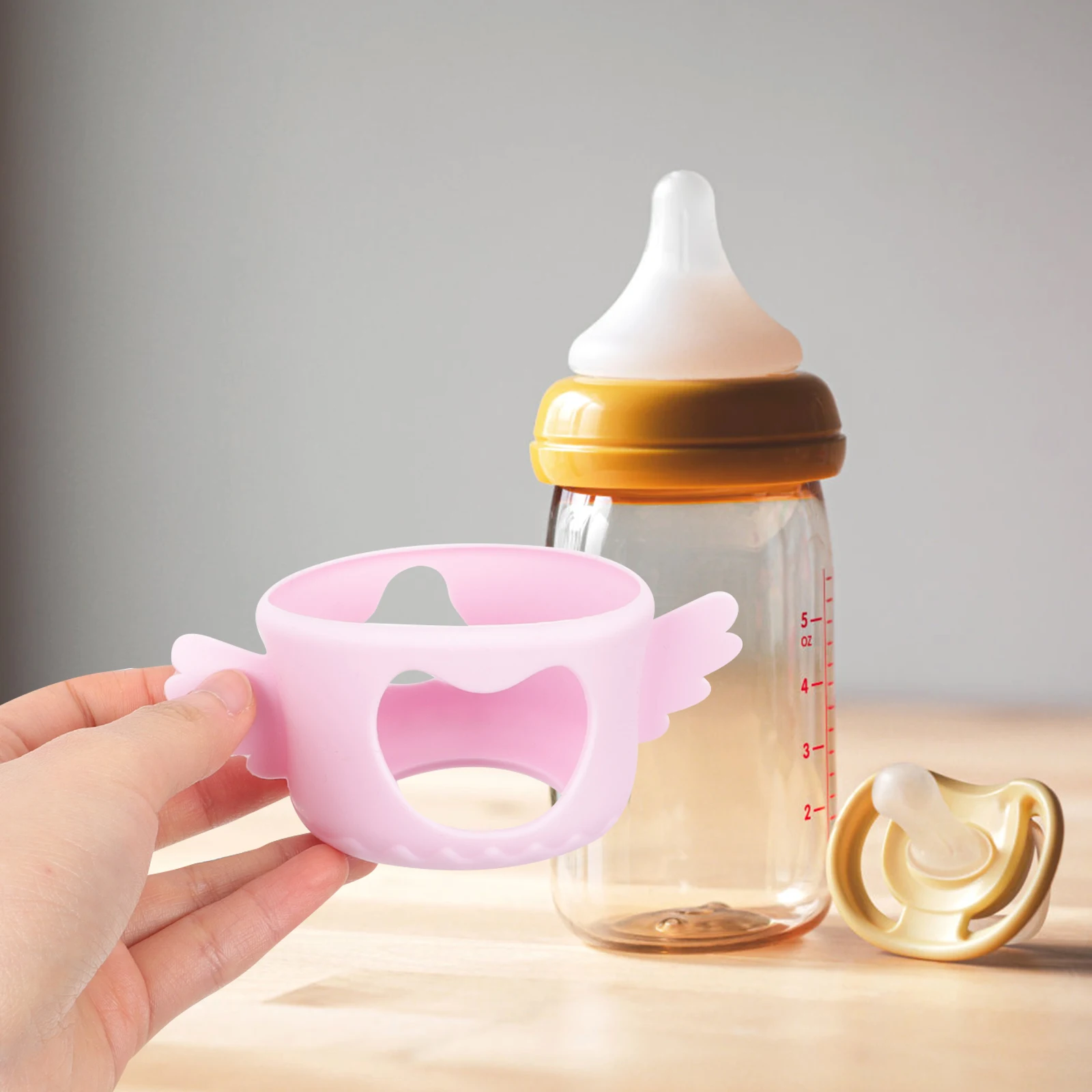 

Silicone Baby Sleeve Infant Glass Anti-Shock Durable Wear-Resistant Safe Easy Install Gift For Family Friends Baby Feeding Cover