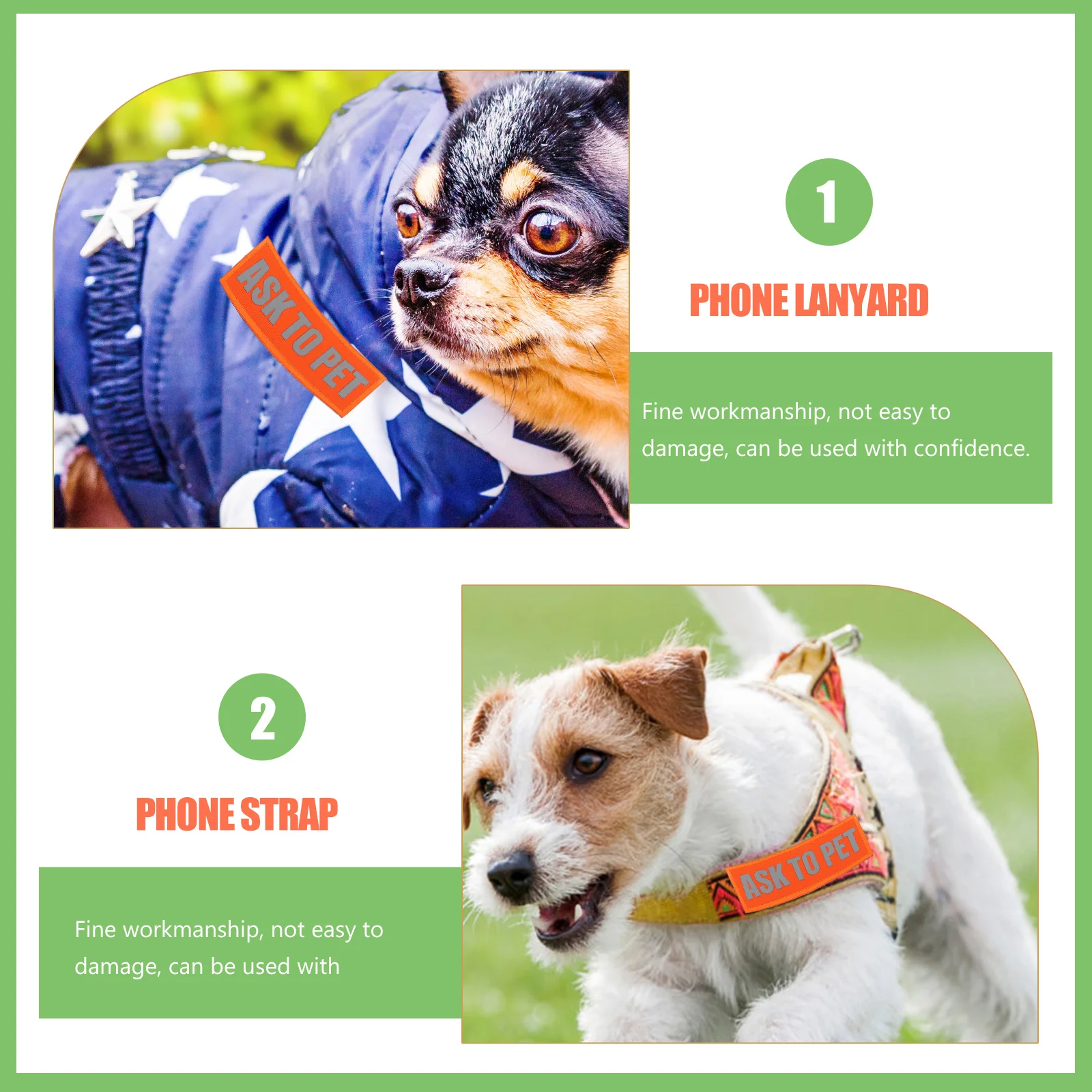 

4Pcs Pet Harness Reflective Patches Durable Decorative Dog Vest Patches Outdoor Wear-Resistant Accessory Dog Harness Patch