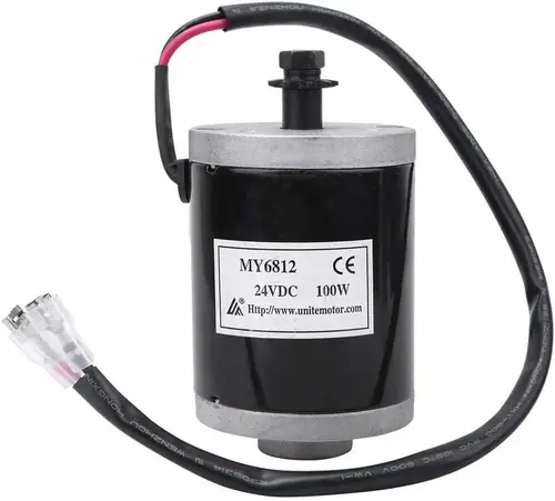 Imagen 2 del producto MY6812 150W 120w 100W DC 12V/24V motor de alta velocidad, pequeño motor de cepillo de CC, Motor de cepillo con polea de correa para Motor eléctrico