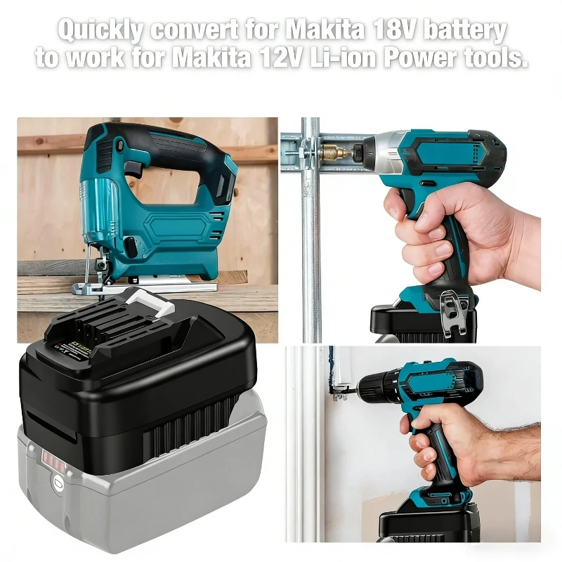 

MT18MT12 for Makita 18V to for 12V tool Battery Adapter for Makita 18V Li-ion Battery Converter to for Makita 12V Cordless tool