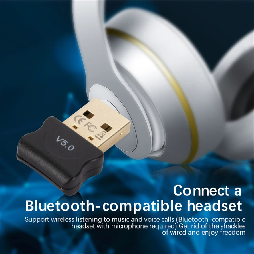 5.0 kompatybilny z Bluetooth Adapter USB bezprzewodowy nadajnik odbiornik muzyczny do komputera Receptor Laptop słuchawka Audio Data Dongle